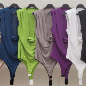 Body sin mangas con escote en V profundo