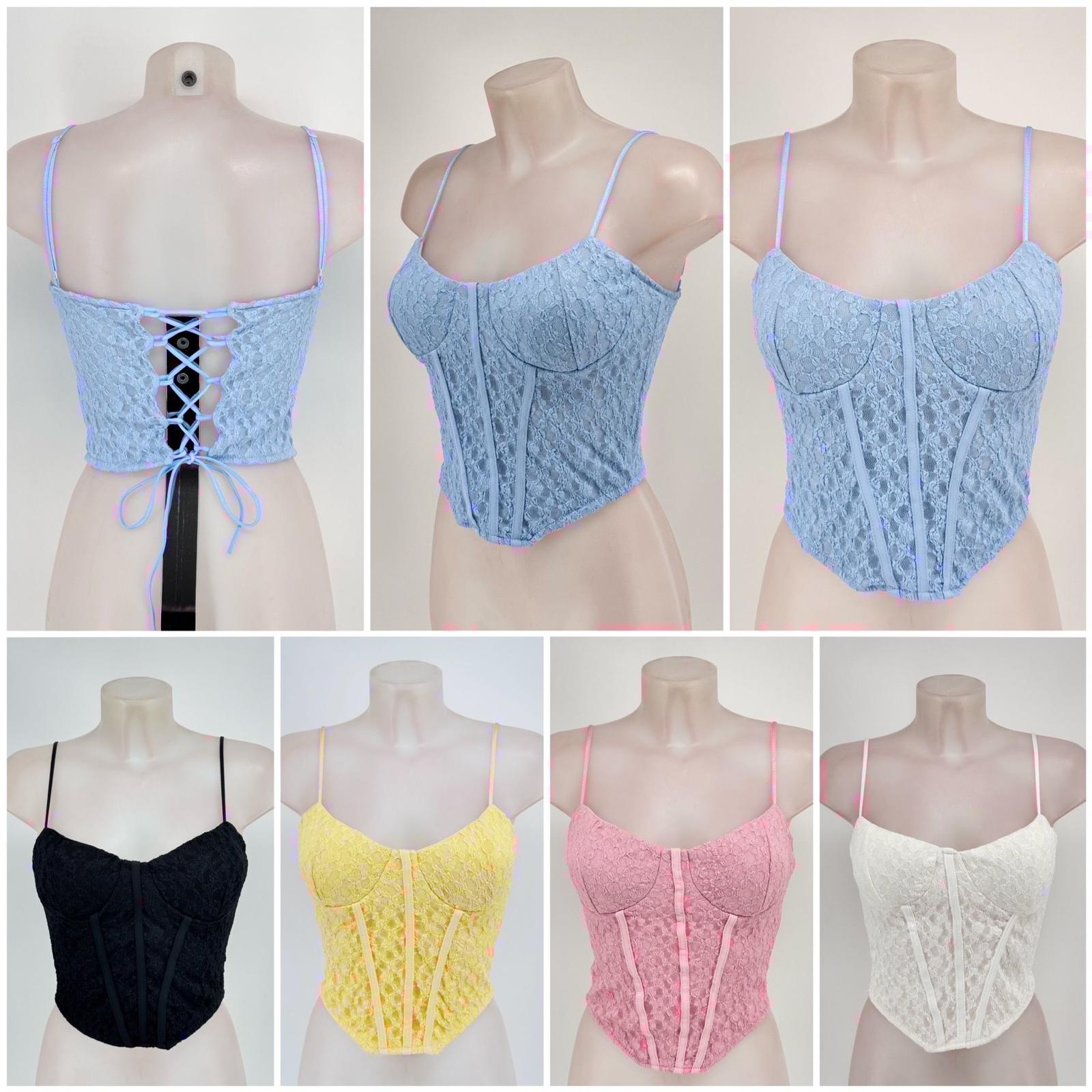 Top corsé de encaje