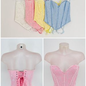 Top de corsé de encaje