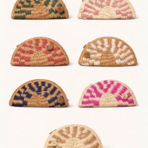 Neceser rafia estampado o bolso de mano