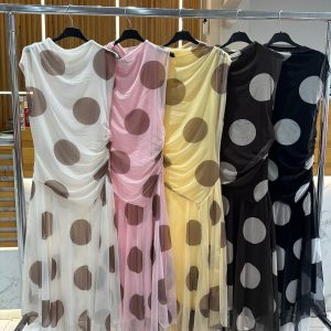 Vestido estampado de lunares talla única