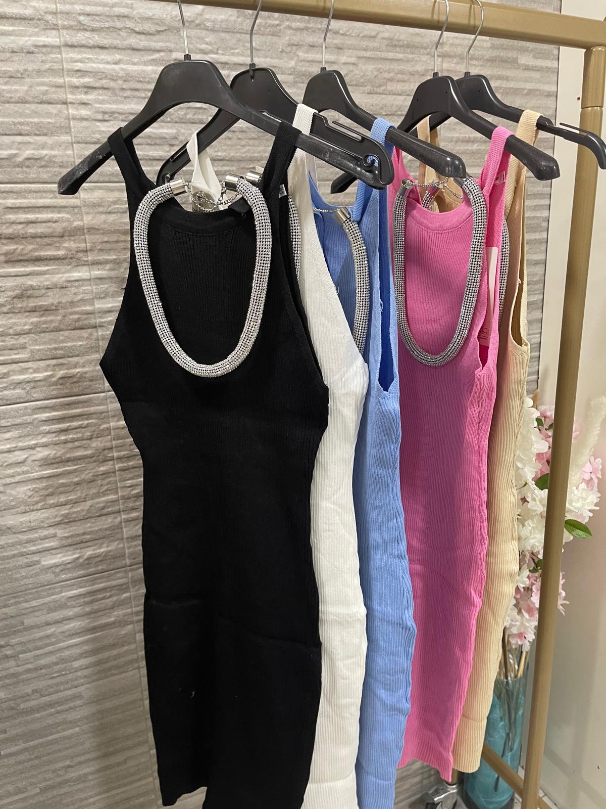 Vestido de punto de canalé