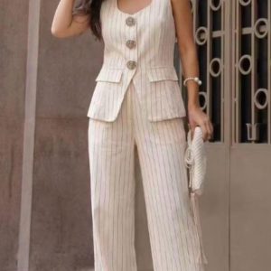 CONJUNTO DE DOS PIEZAS MUJER RAYAS