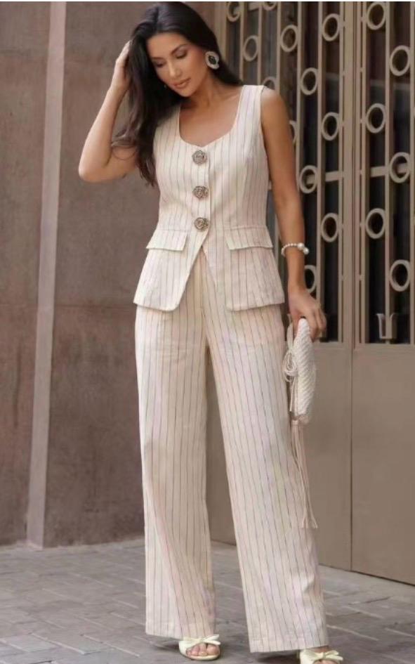 CONJUNTO DE DOS PIEZAS MUJER RAYAS