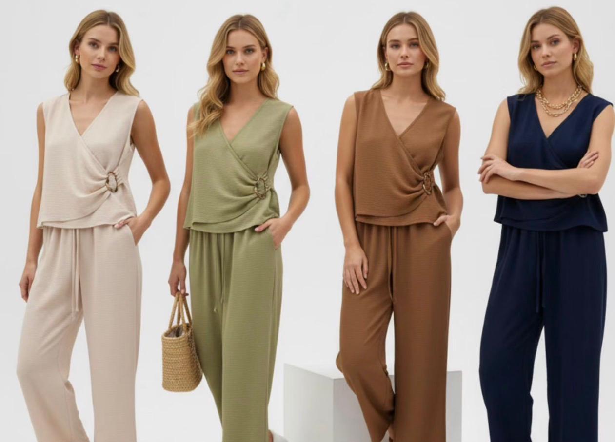 CONJUNTO MUJER CRUZADO CON HEBILLA - Imagen 2