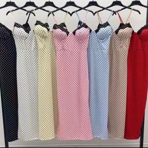 Vestido estampado estilo lencero talla única