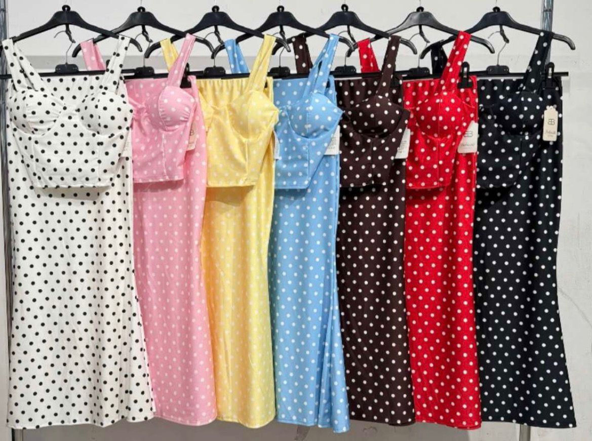 Conjunto de dos piezas estampados de lunares talla Ășnica