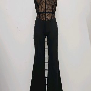 Mono enterizo con cuerpo de encaje talla única