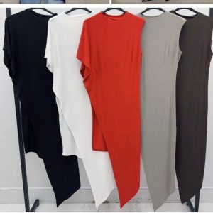 Top largo asimétrico talla única viral