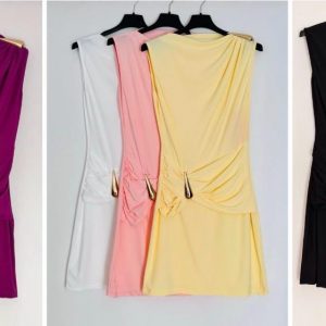 Vestido drapeado talla única