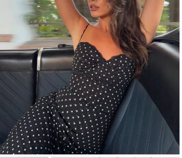 Vestido largo lunares talla Ășnica - Imagen 4