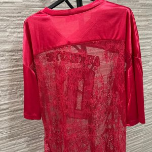 Camiseta tipo jersey encaje variedad de colores talla única