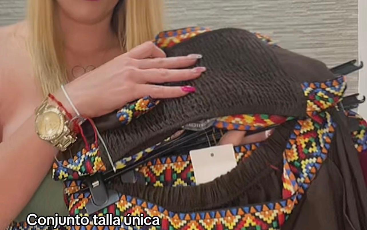 Conjunto de dos piezas bordado étnico talla única - Imagen 2
