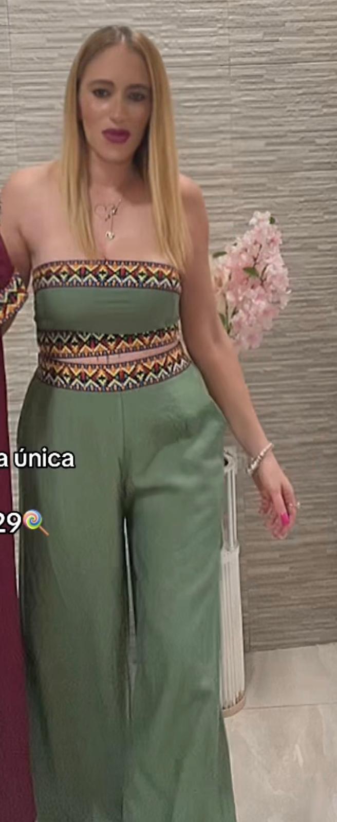 Conjunto de dos piezas bordado étnico talla única - Imagen 3