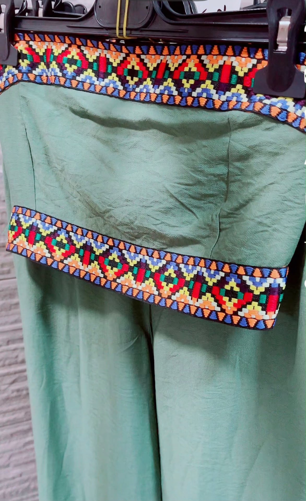 Conjunto de dos piezas bordado étnico talla única - Imagen 4